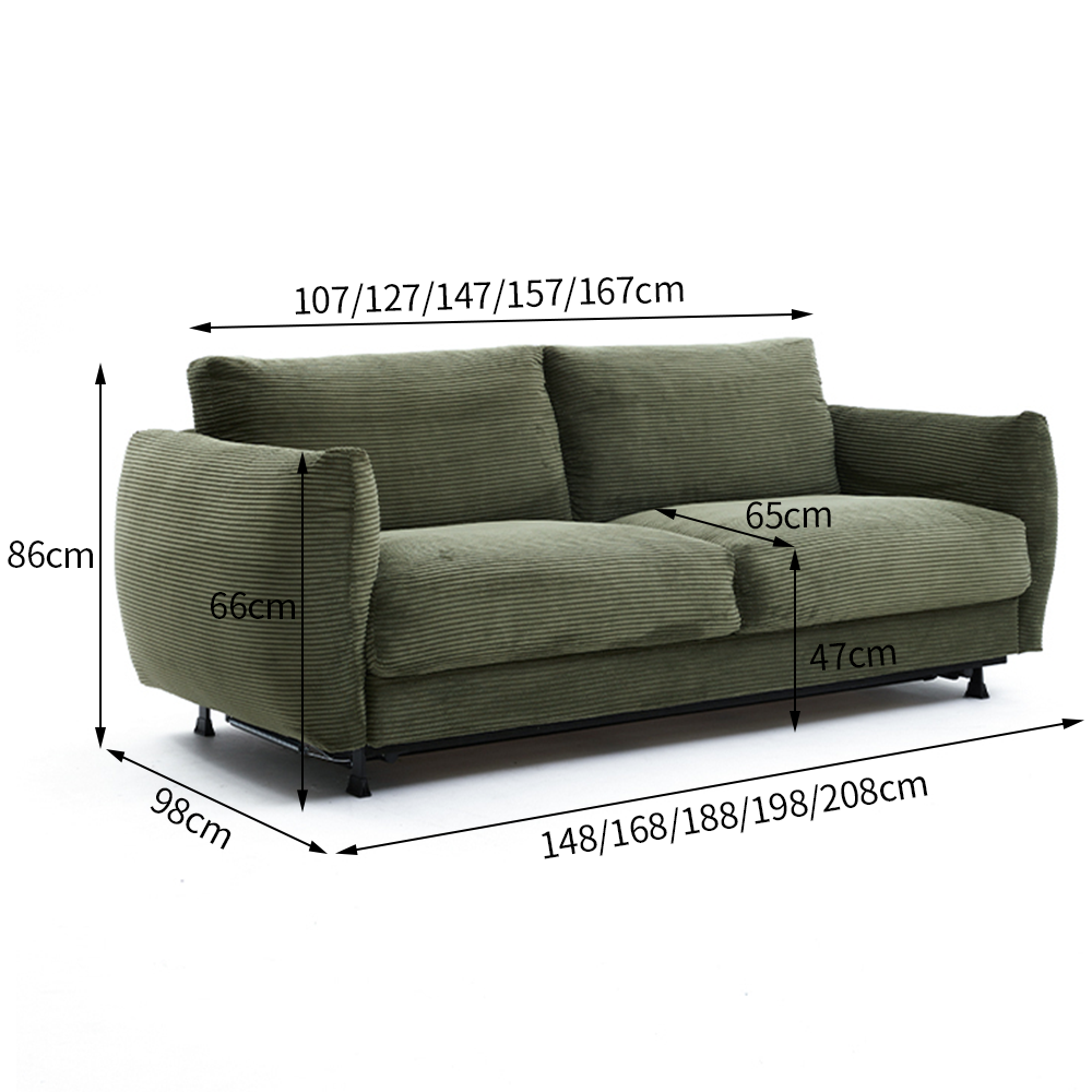 Dual-Purpose Easy Foldable Small 2 Seater Sofa Bed