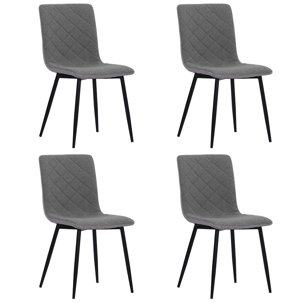 Set of 4 Modern Urban Style Armless Dining Chairs