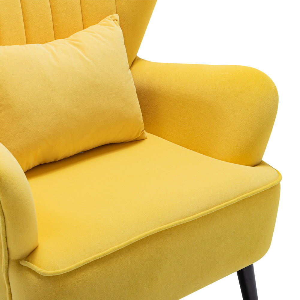 Comfy Velvet Upholstered Armchair