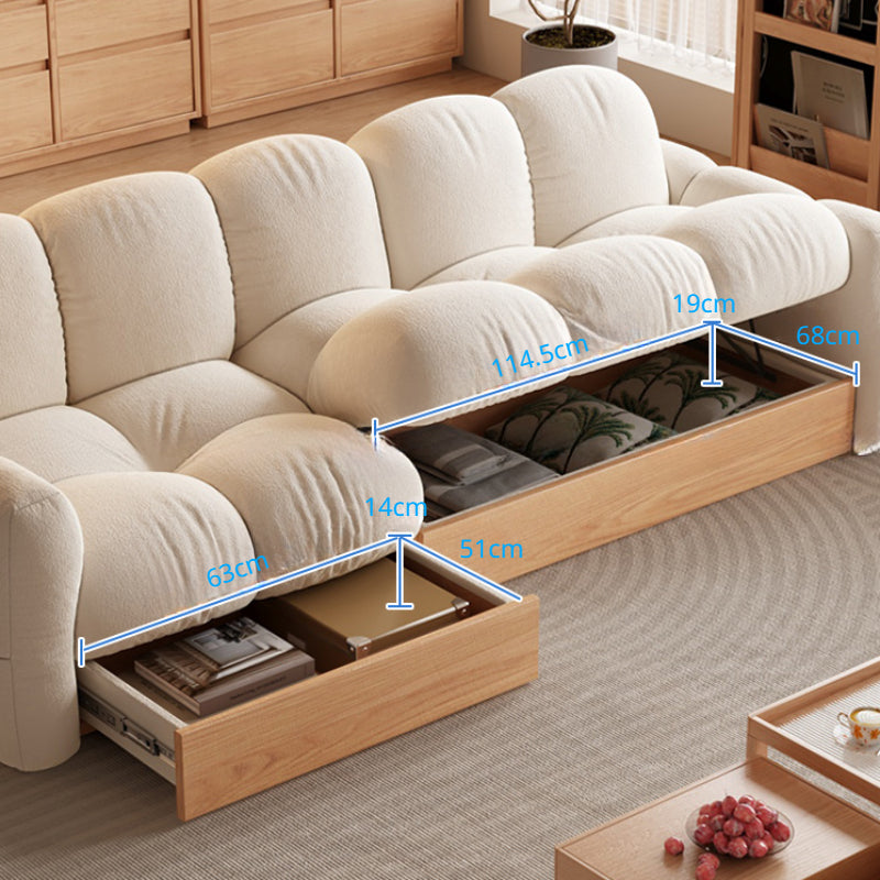 Padded 3 Seater Cloud Sofa with Storage