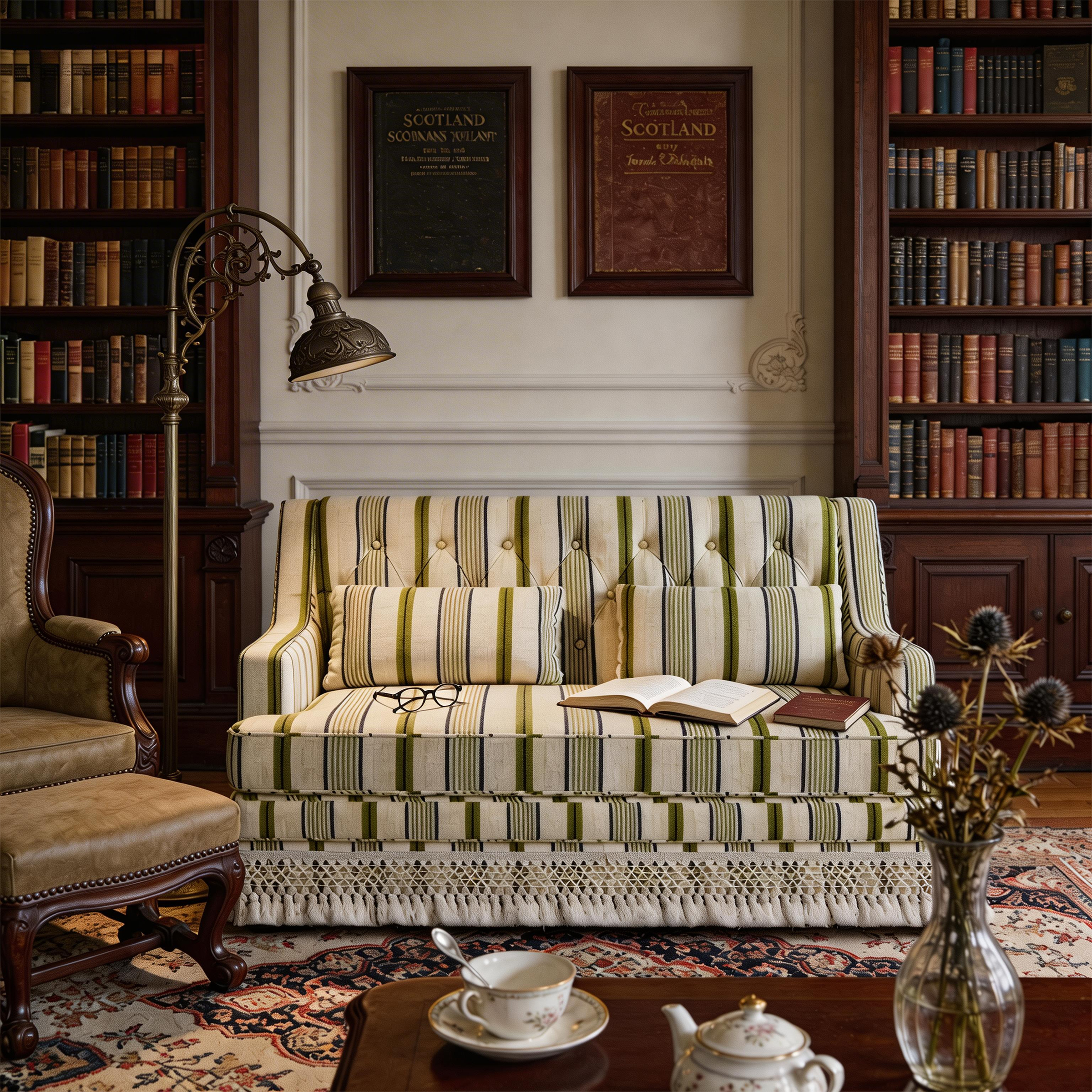 #Colour_Green Plaid Cotton Linen