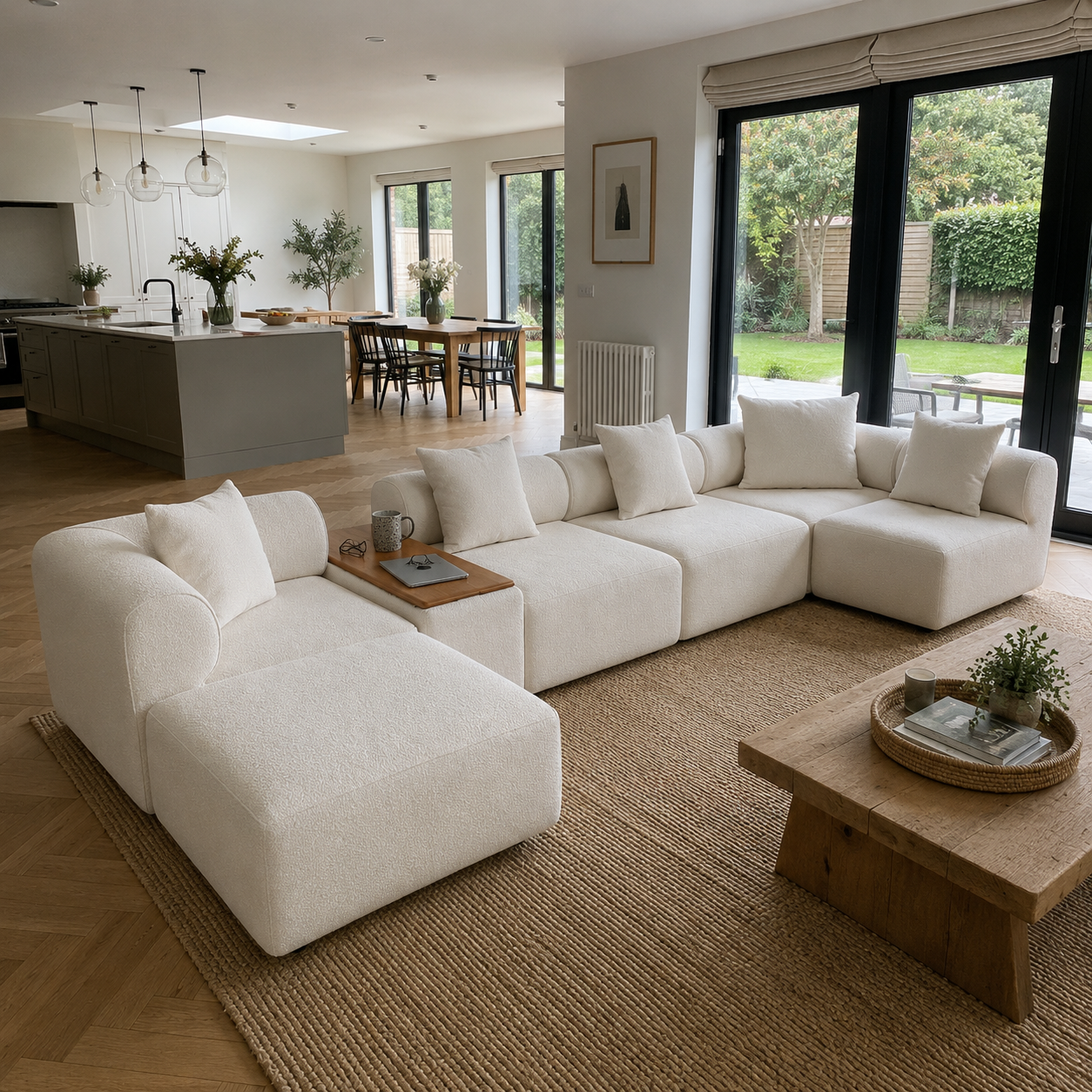 The Plump Modular Bouclé Sofa with Integrated Storage