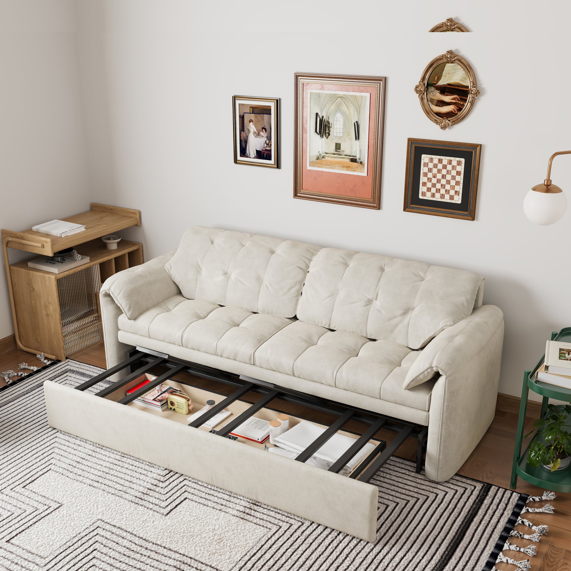 Cloud Elephant Ears Folding Sofa Bed Storage