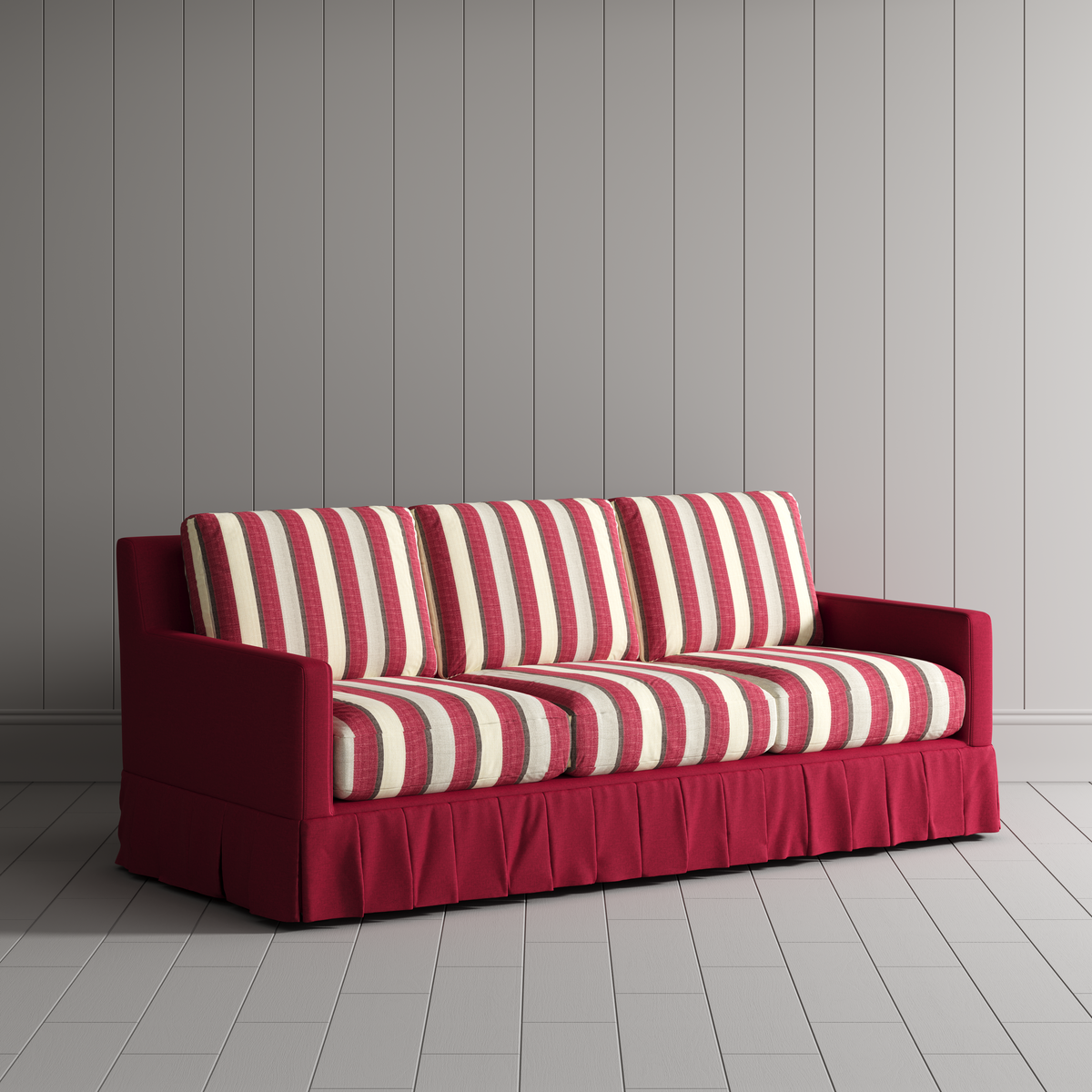 Country Check Sofa Removable Skirted Covers