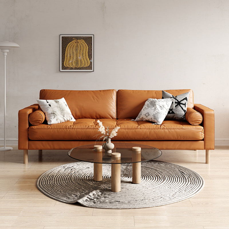 Simple Leathaire Leathe Light Luxury Sofa