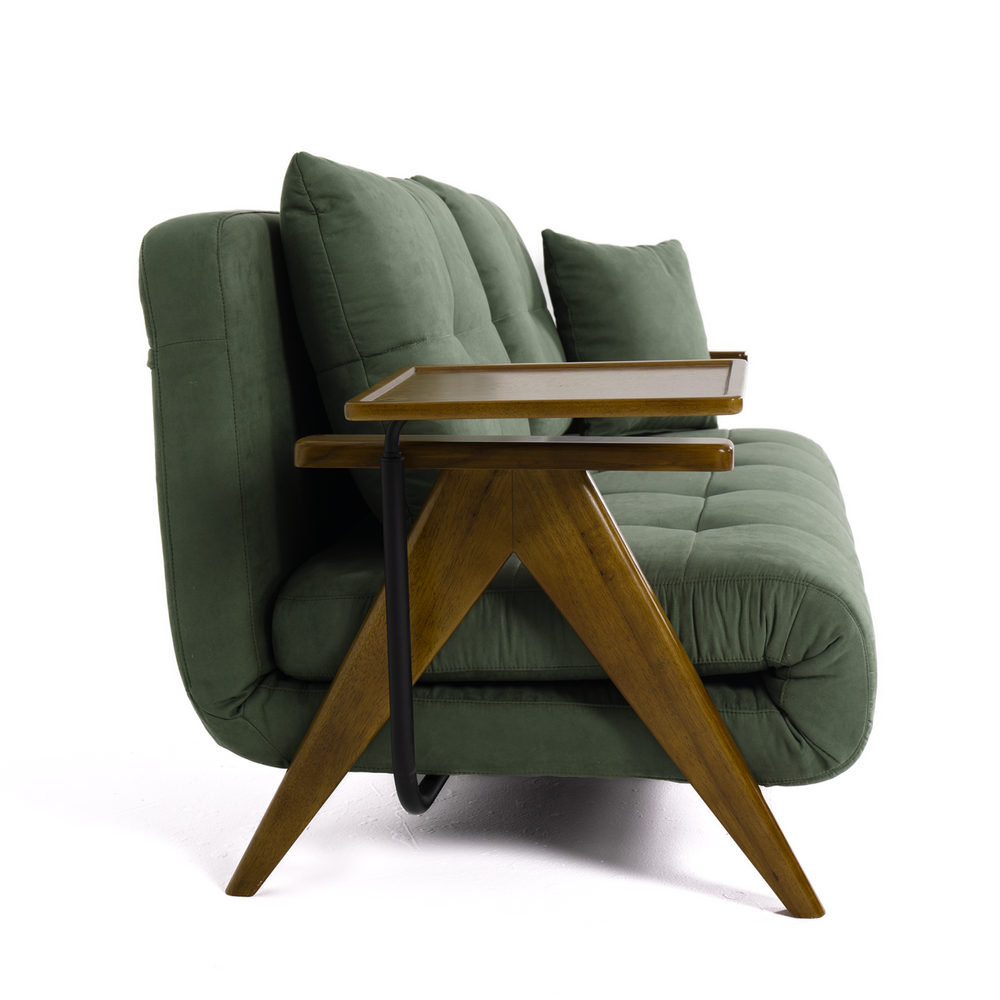 Foldable Matte Fabric Solid Wood 3 Mode Sofa Bed foldable-matte-fabric-solid-wood-3-mode-sofa-bed