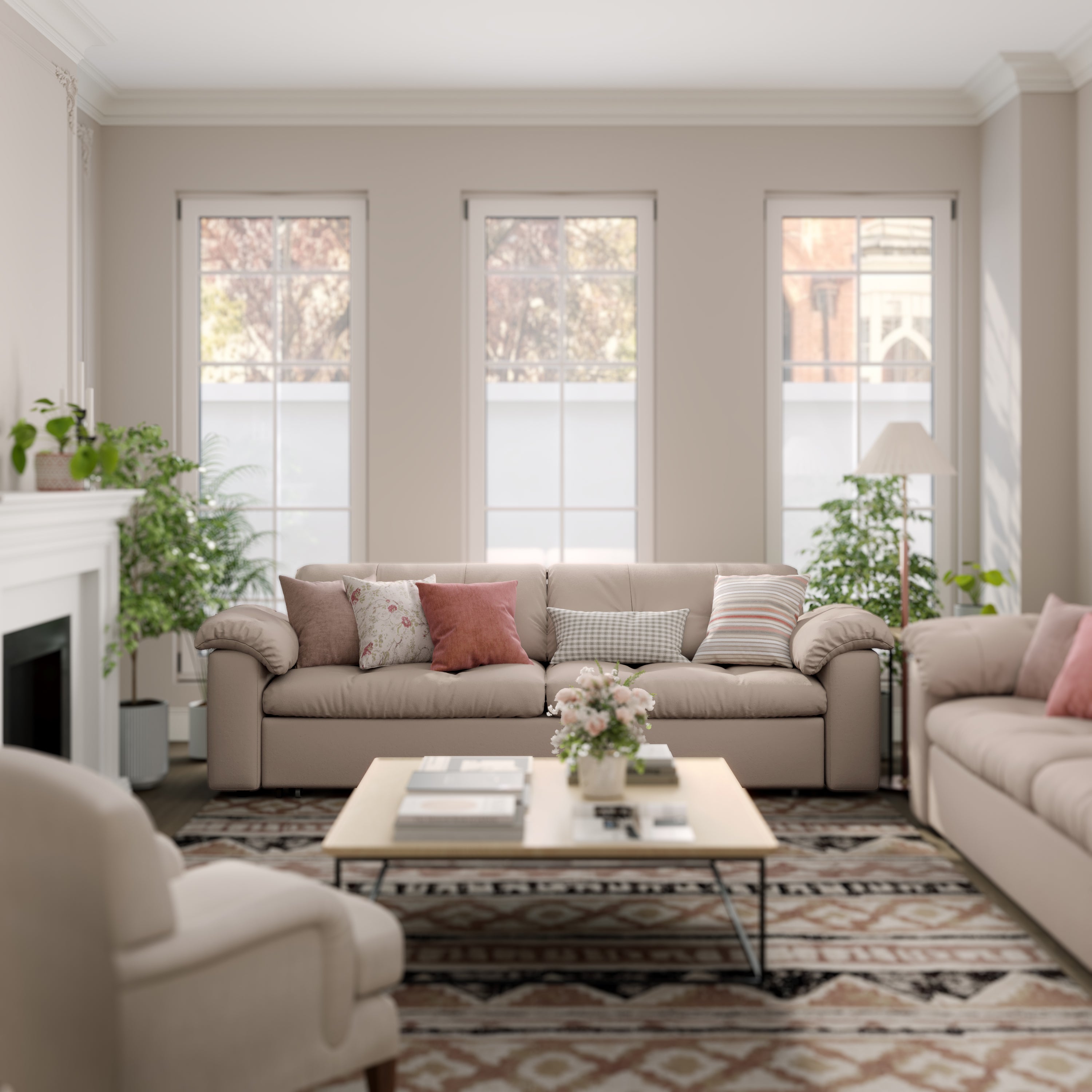 Multifunctional Sleeper Pull Out 2 Seater Sofa Bed with Storage Space