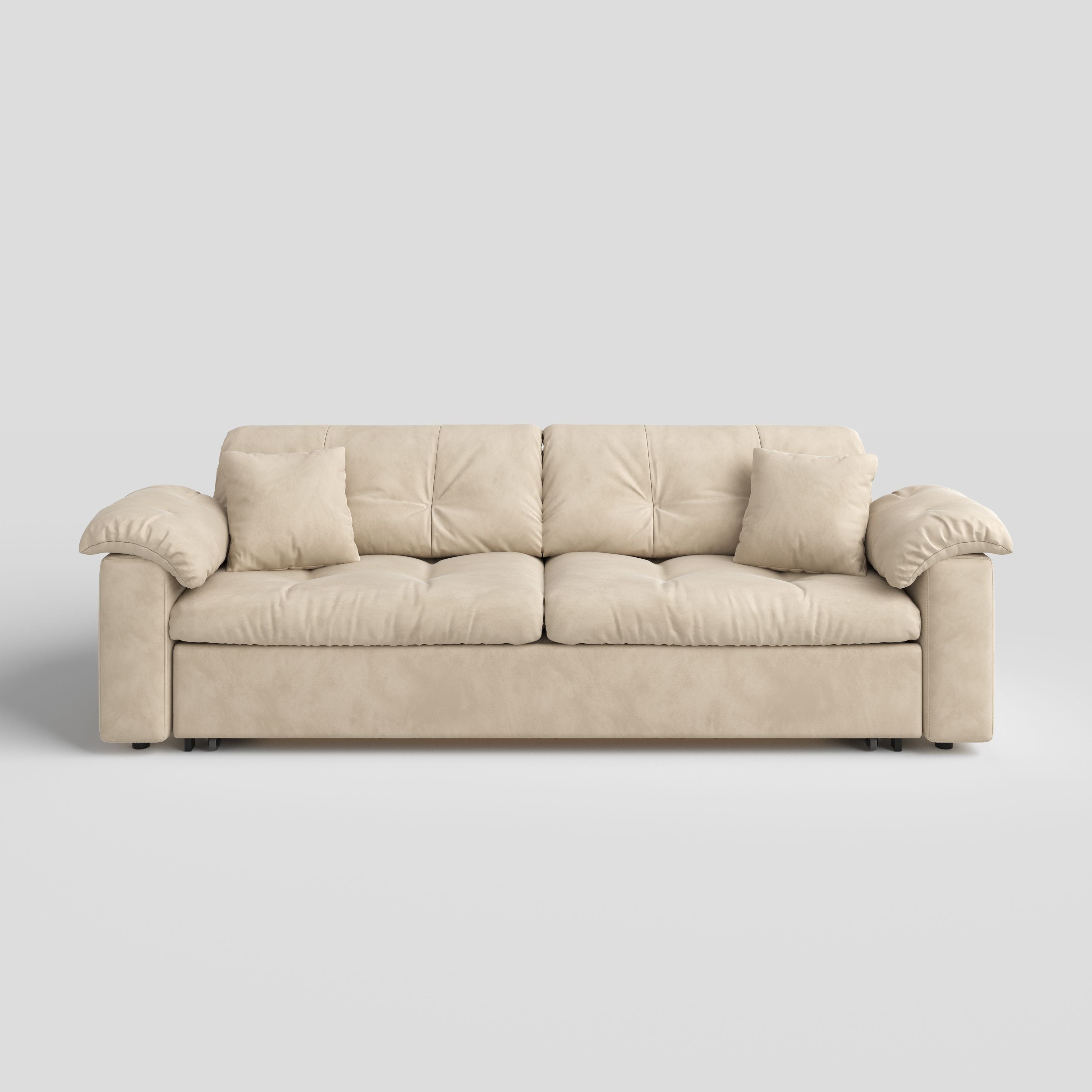 Multifunctional Sleeper Pull Out 2 Seater Sofa Bed with Storage Space Cottonfy UK 