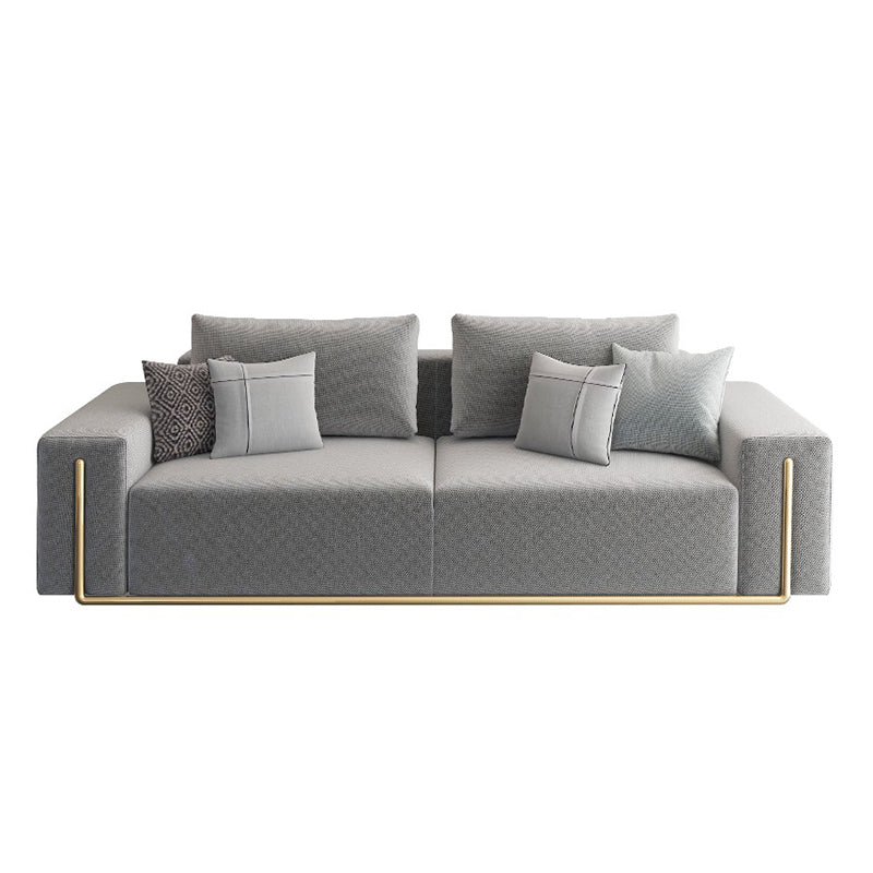 Nordic Luxury Three-Seater Gray Sofa