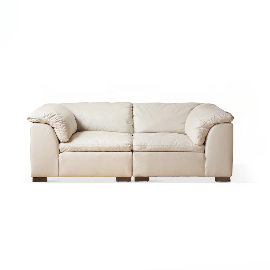 Elegant Cream-Toned Tech-Fabric Lounge Sofa