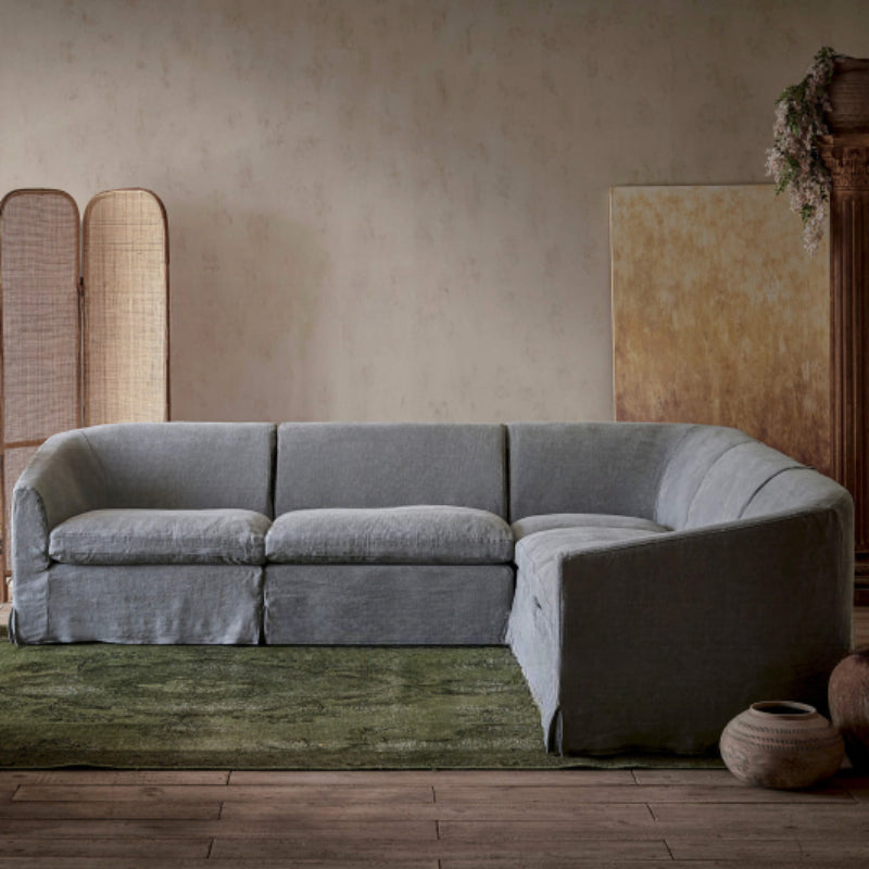 Modern Minimal Linen Tub Chair Sofa