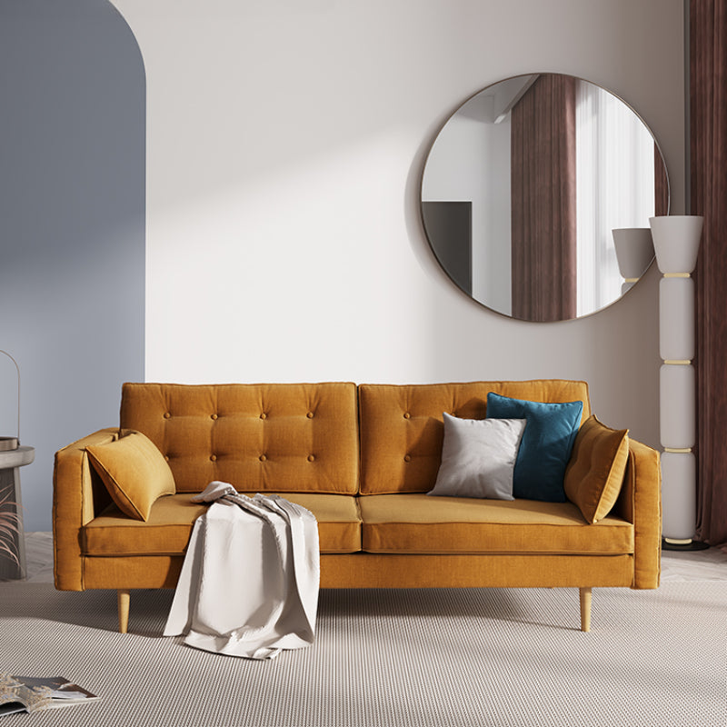 Contemporary Artful Tufted Wide-Seat Sofa