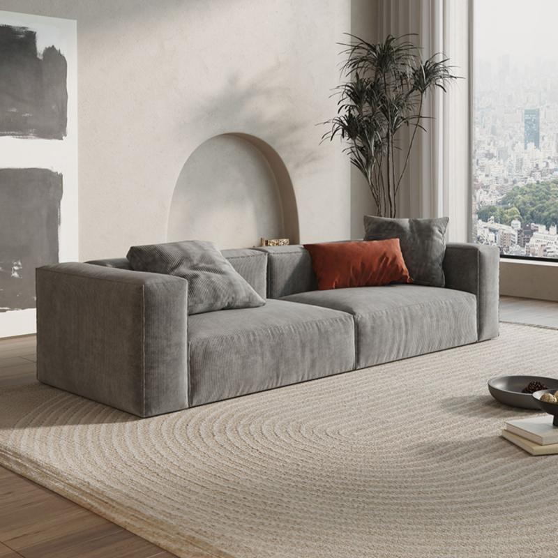 Modern Clean-Design Cubism Fabric Sofa