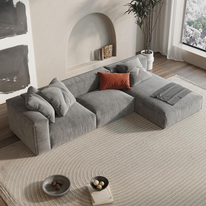 Modern Clean-Design Cubism Fabric Sofa