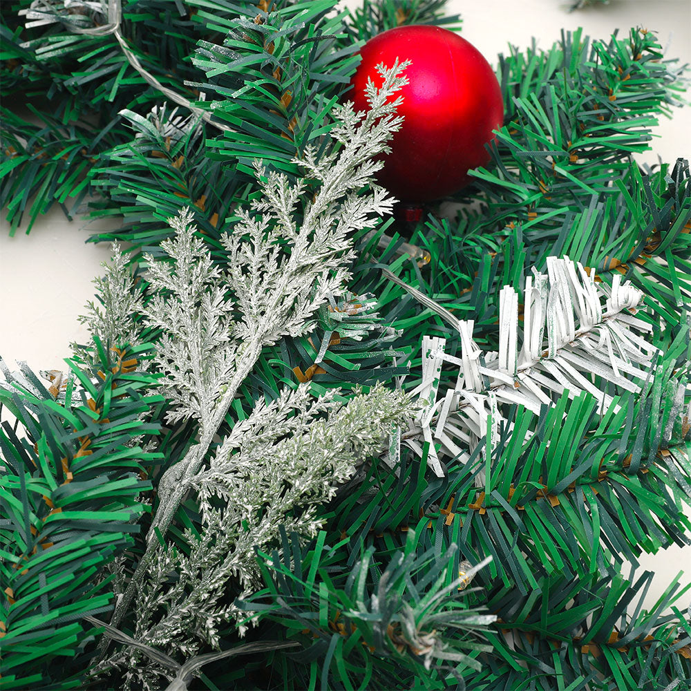 Artificial Pre-lit Frozen Christmas Holiday Decoration Garland