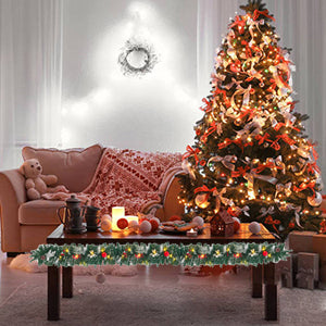 Artificial Pre-lit Frozen Christmas Holiday Decoration Garland