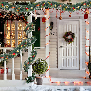 Artificial Pre-lit Frozen Christmas Holiday Decoration Garland