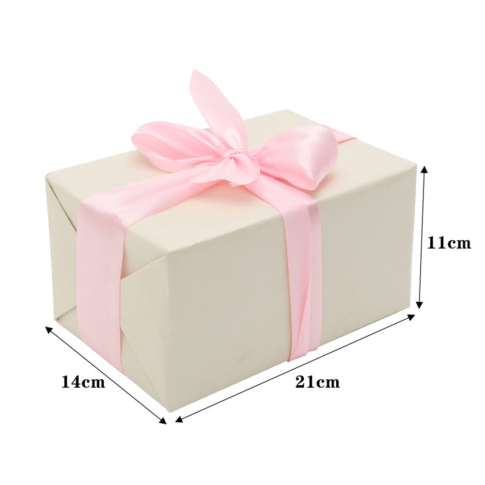 7-Piece Paper Ribbon Christmas Gift Box Set in Beige Pink Christmas Living and Home 
