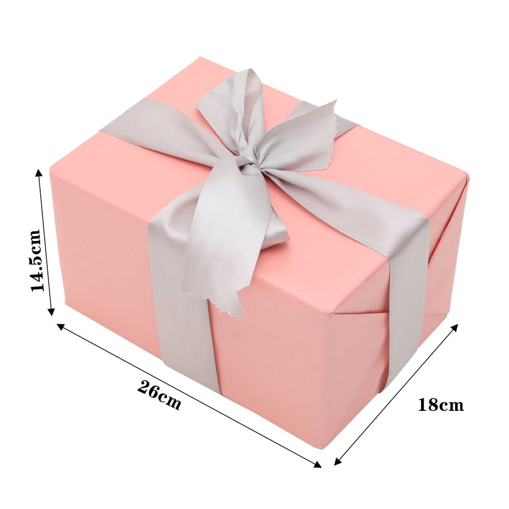 7-Piece Paper Ribbon Christmas Gift Box Set in Beige Pink Christmas Living and Home 