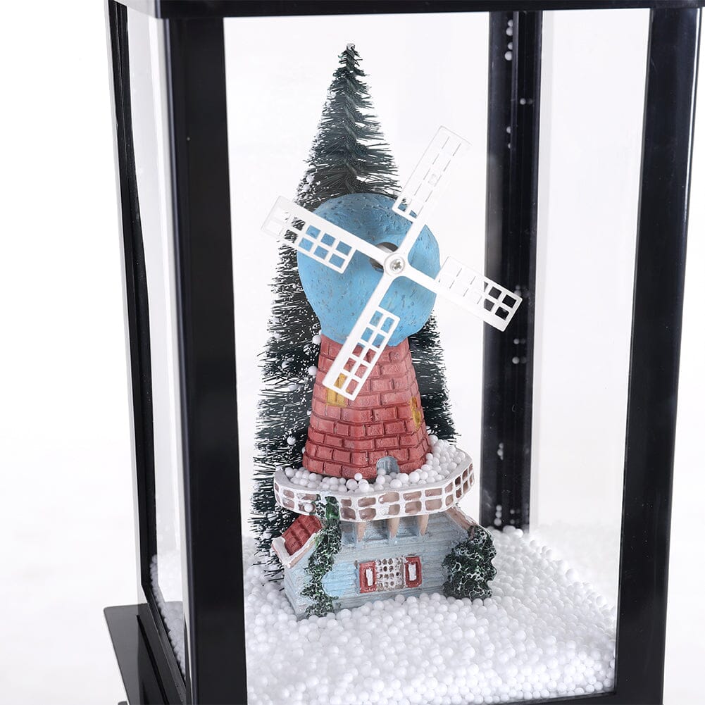 125cm H Small Street Lamp Decoration with Snowflakes Falling Living and Home 