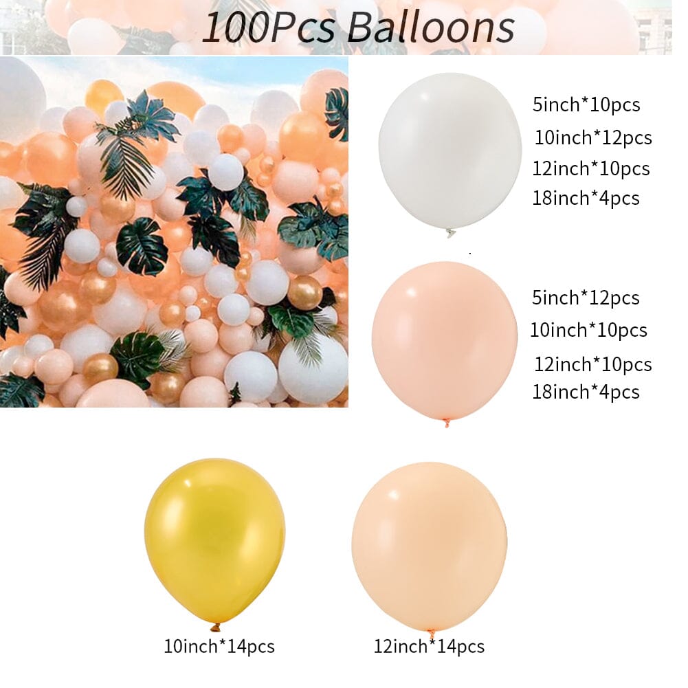 🎁 100pcs Wedding Birthday Background Wall Scene Decoration Balloon Combination Set 4 (100% off)