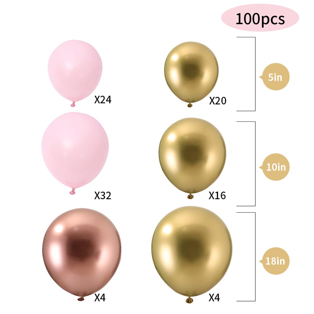 100pcs Wedding Birthday Background Wall Scene Decoration Balloon Combination Set 2 Living and Home 