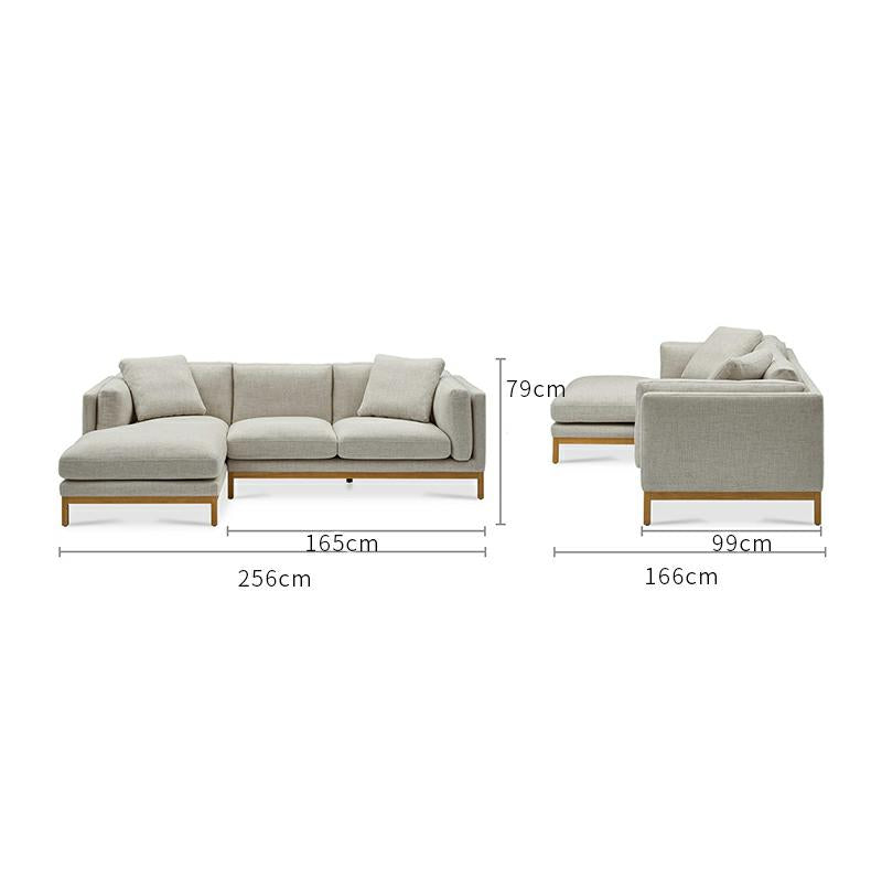 Elegant Removable Fabric Oak Sofa