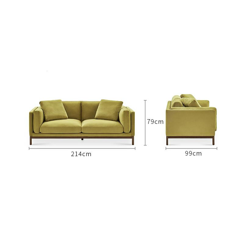 Elegant Removable Fabric Oak Sofa