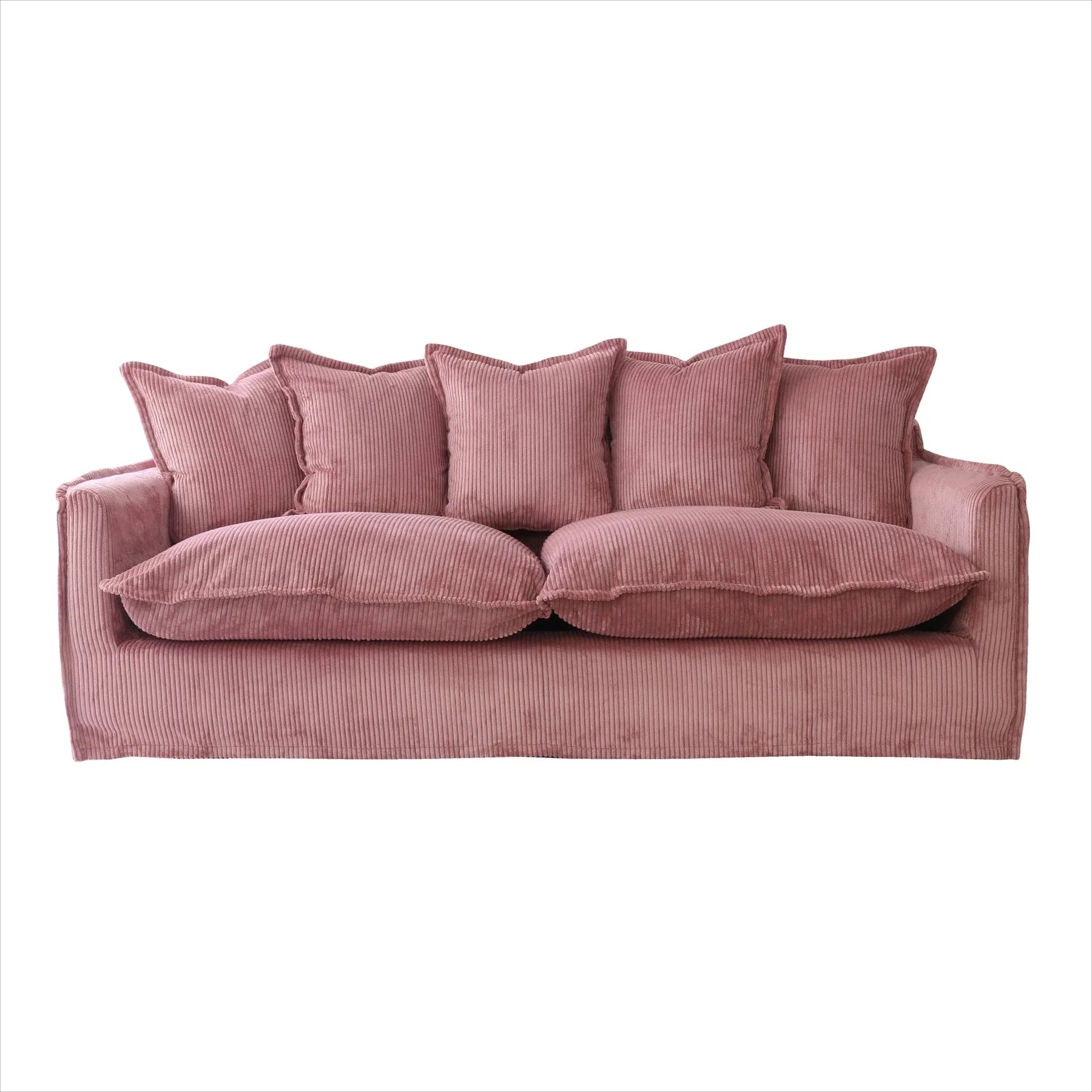 Corduroy Padded Upholstery Cloud Sofa for Small Apartment