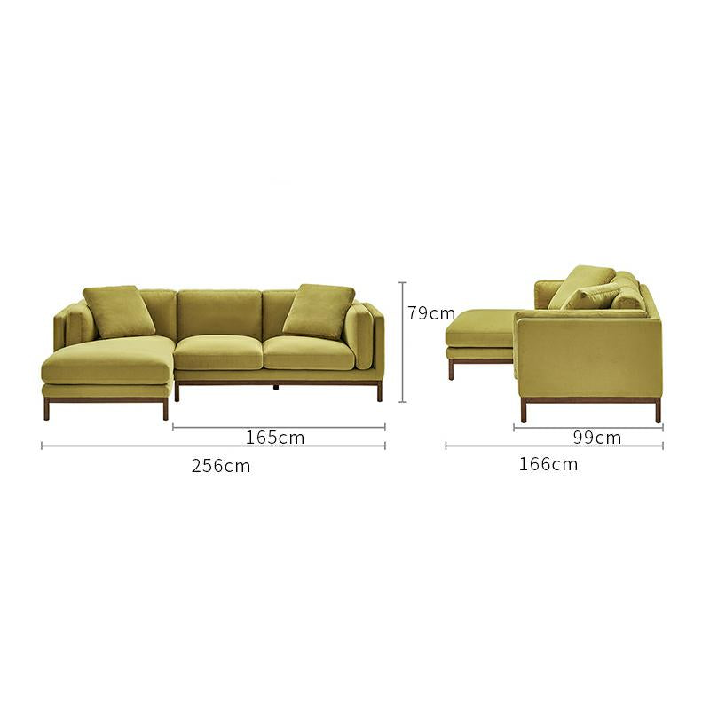 Elegant Removable Fabric Oak Sofa