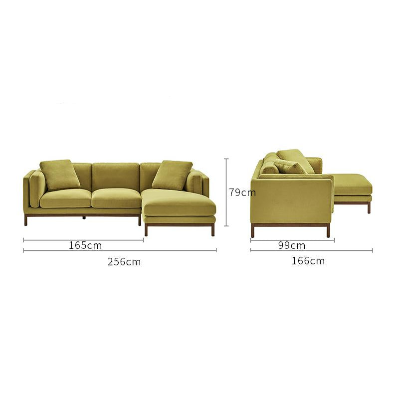 Elegant Removable Fabric Oak Sofa