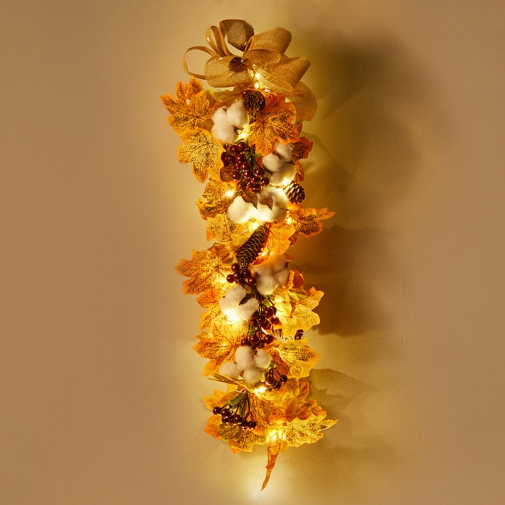 Maple Leaf Pumpkin and Cotton Festival Decorations Living and Home 