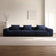 Tofu Block Vintage Chenille Fabric Sofa Stain Resistant Navy Blue