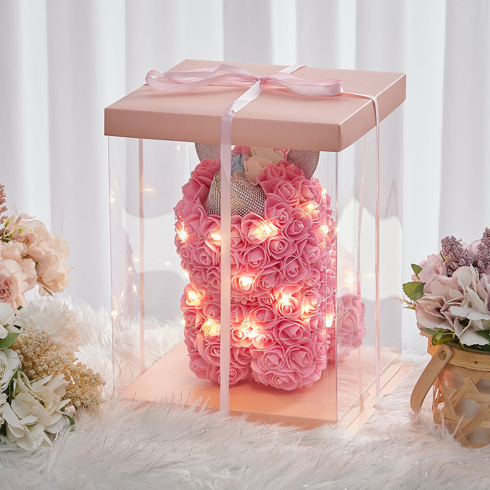 Unicorn Rose Flower Simulation Forever Rose With Gift Box & Light Pink