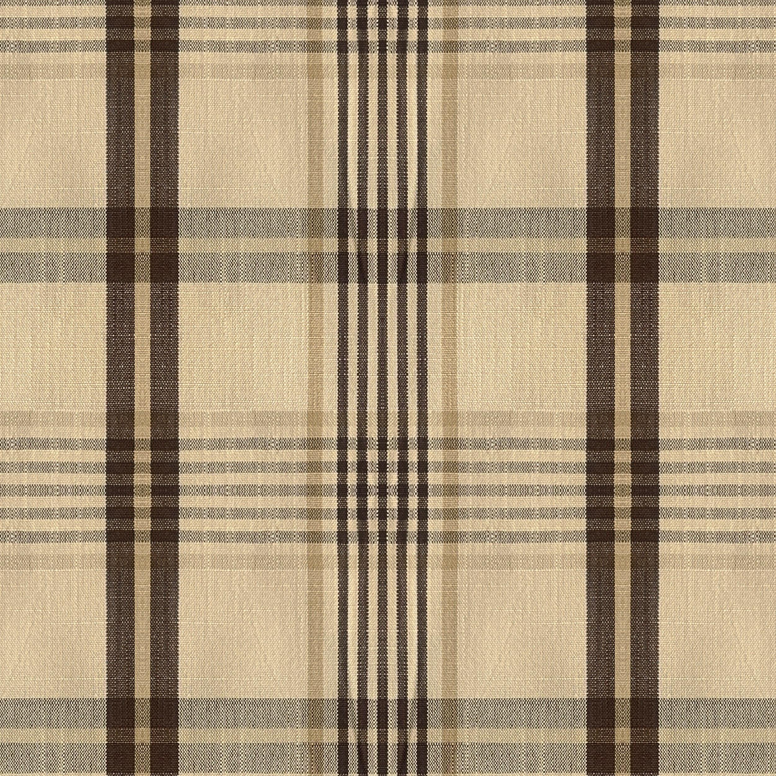 Mid-weight Plaid Fabric Cotton, Beige Taupe, ML0019