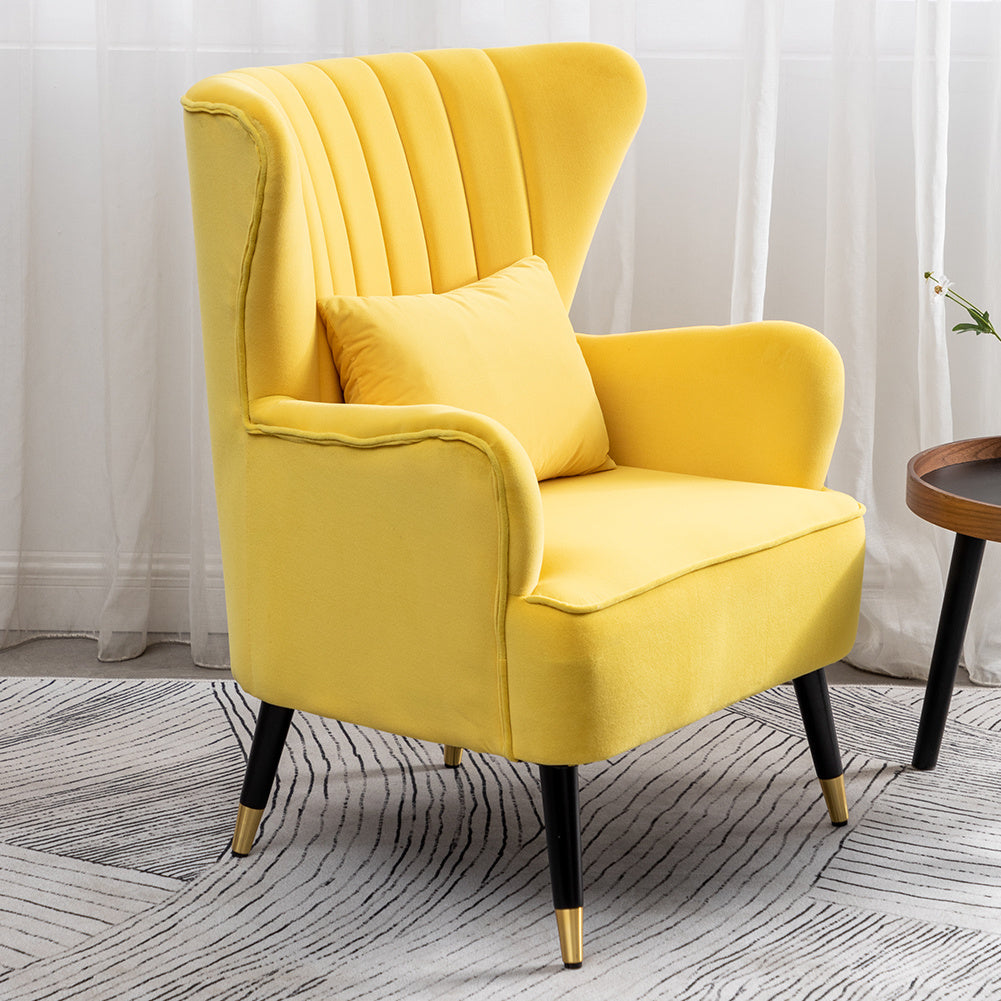 Comfy Velvet Upholstered Armchair