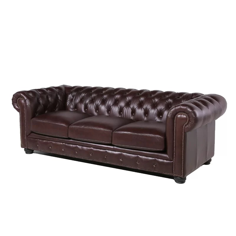 Classic Genuine Leather Durable Chesterfield Sofa