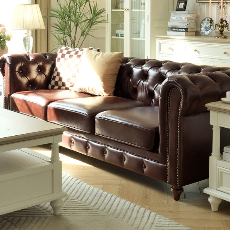 Classic Genuine Leather Durable Chesterfield Sofa