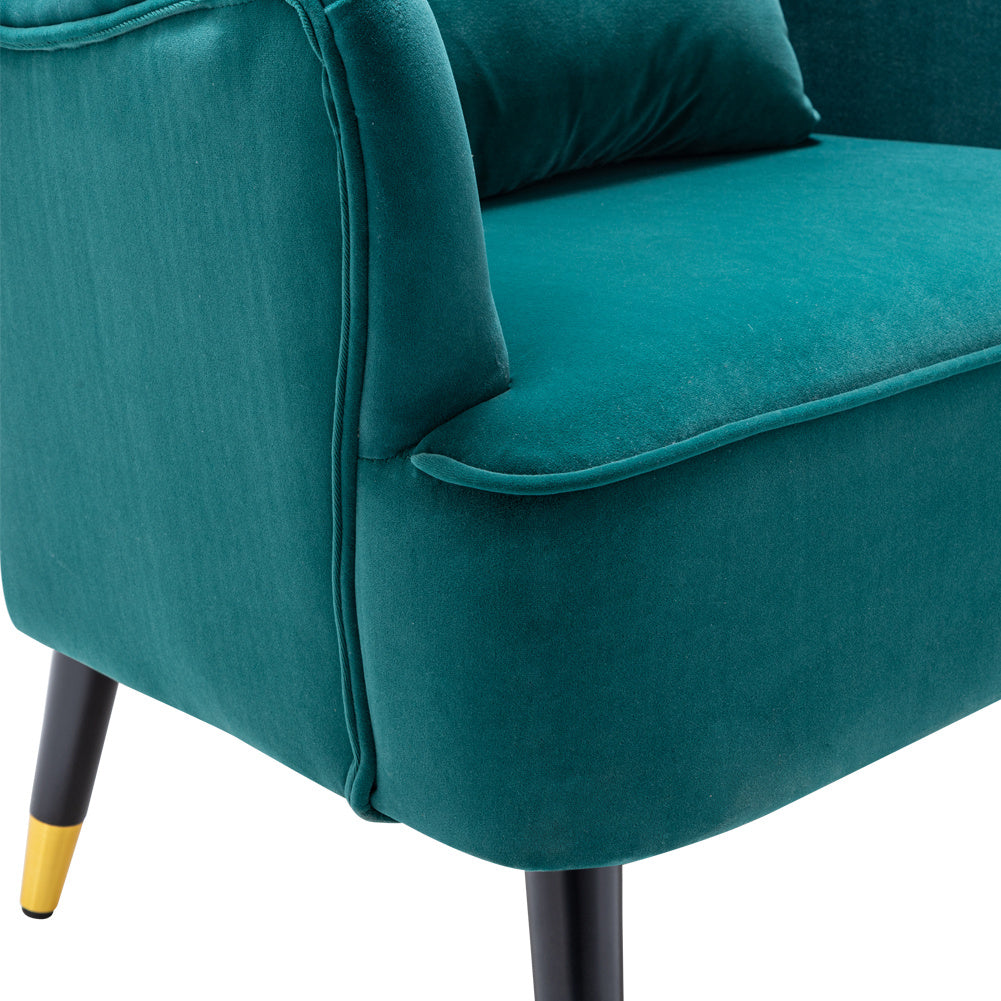 Comfy Velvet Upholstered Armchair