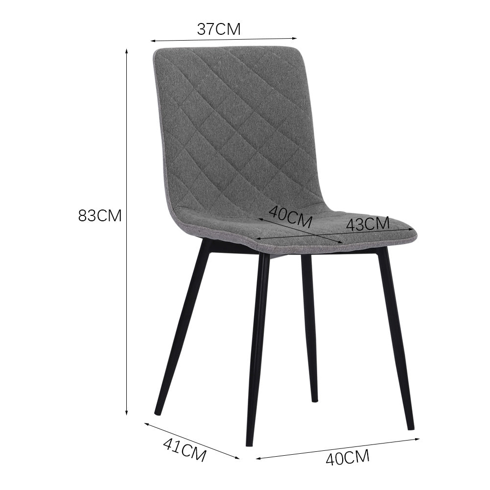 Set of 4 Modern Urban Style Armless Dining Chairs