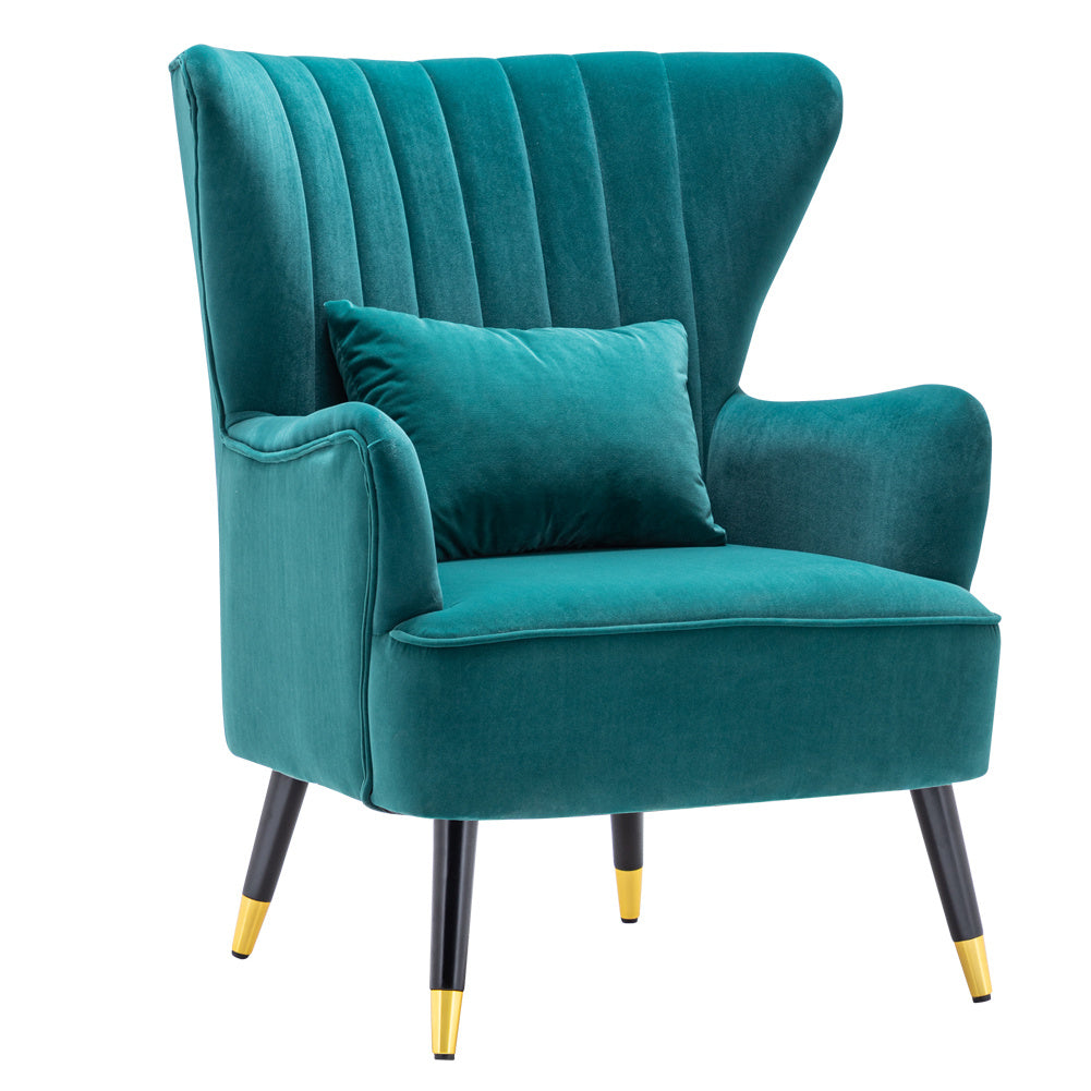 Comfy Velvet Upholstered Armchair