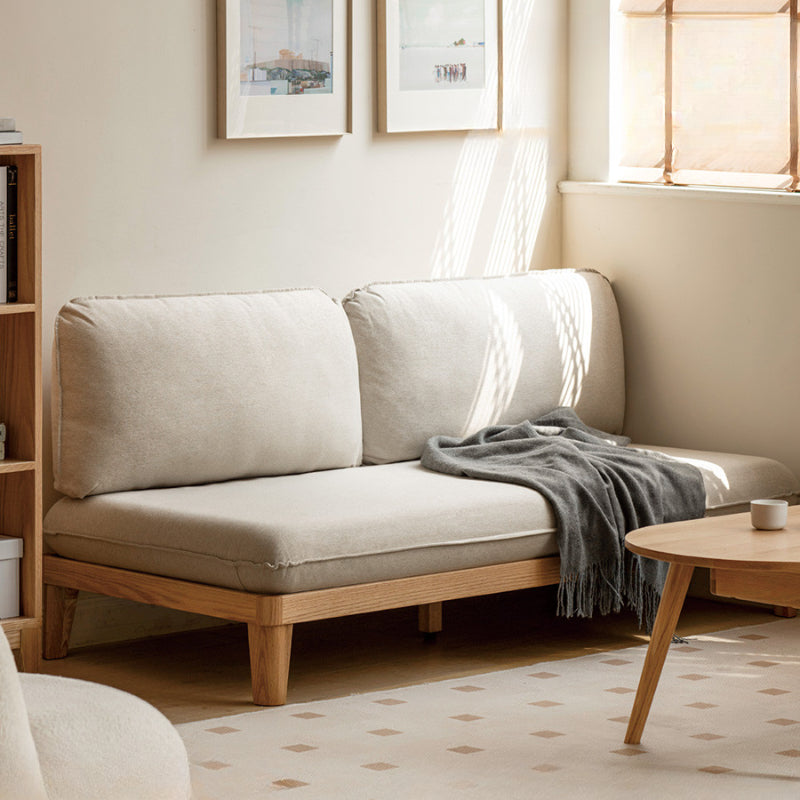 Modern Simple Oak Settee Sofa for Limited Space