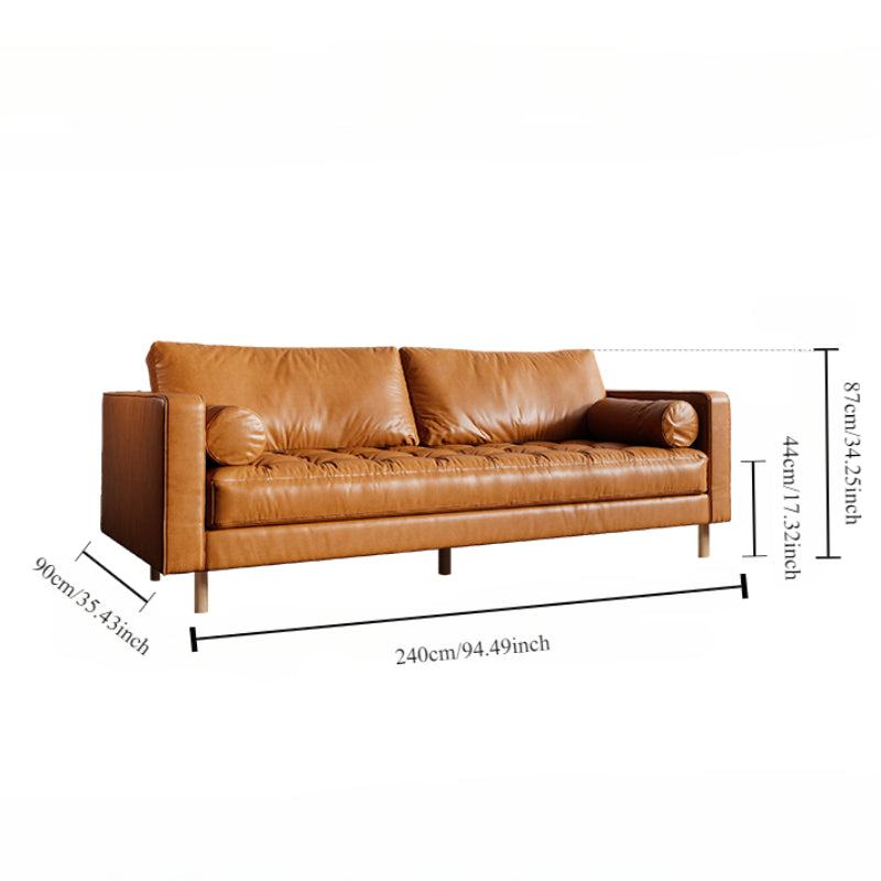 Simple Leathaire Leathe Light Luxury Sofa