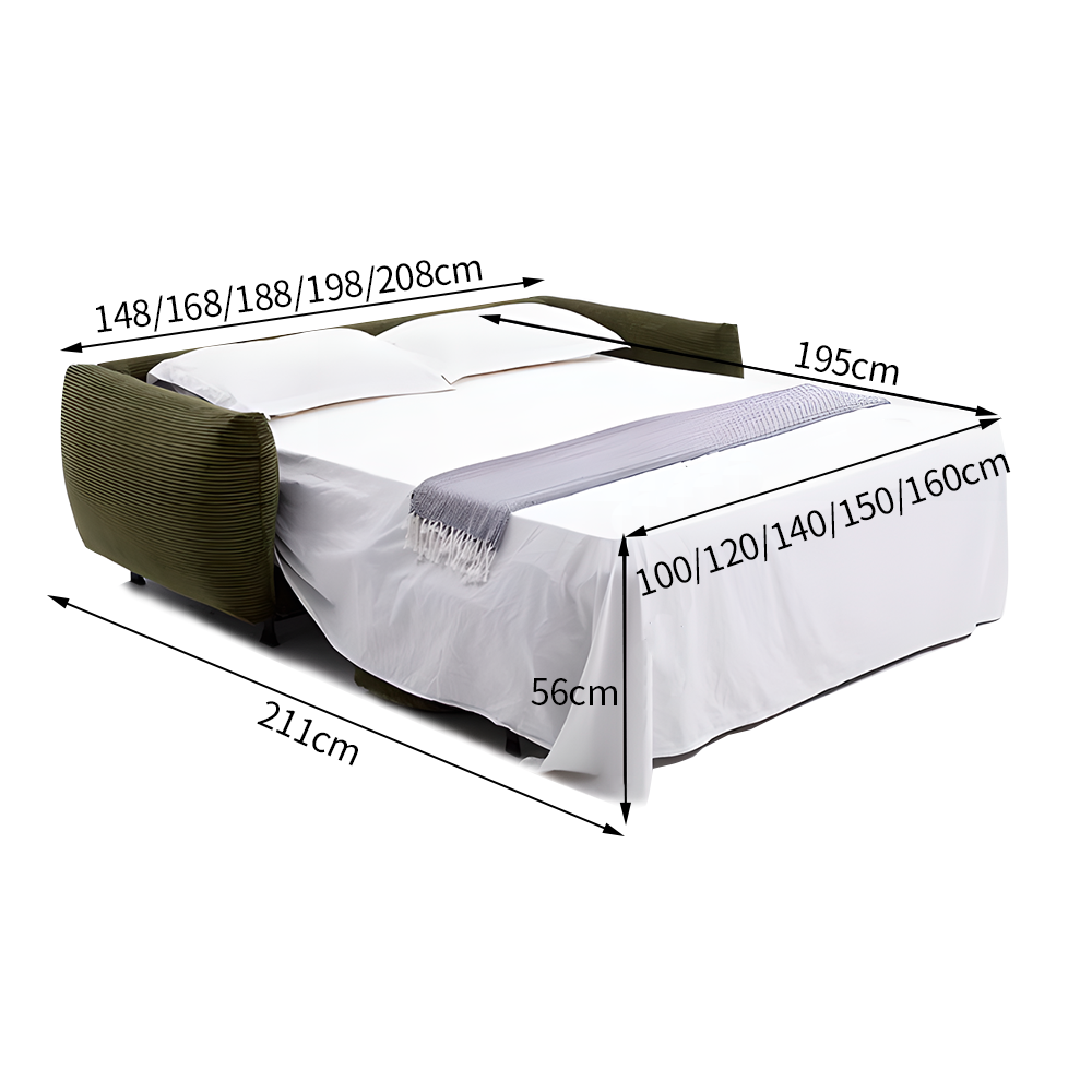 Dual-Purpose Easy Foldable Small 2 Seater Sofa Bed