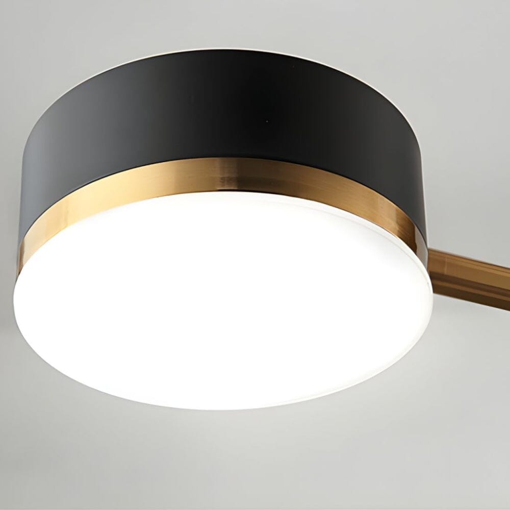 Modern Black & Gold Metal Ceiling Light with LED Bulbs Living and Home 