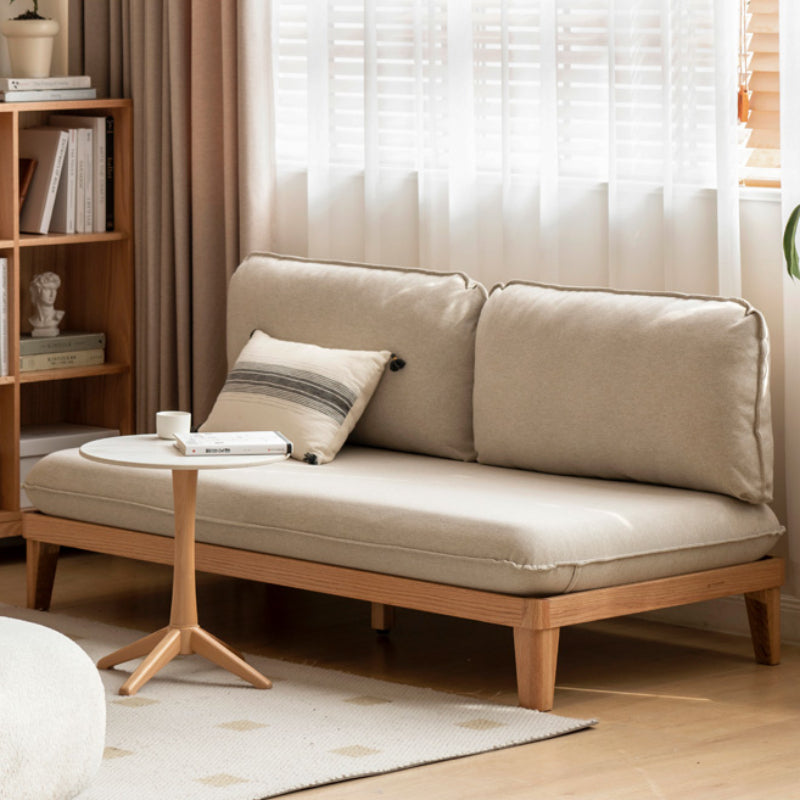 Modern Simple Oak Settee Sofa for Limited Space