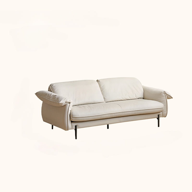 Milky White Deep-Seated Tech-Cloth Sofa