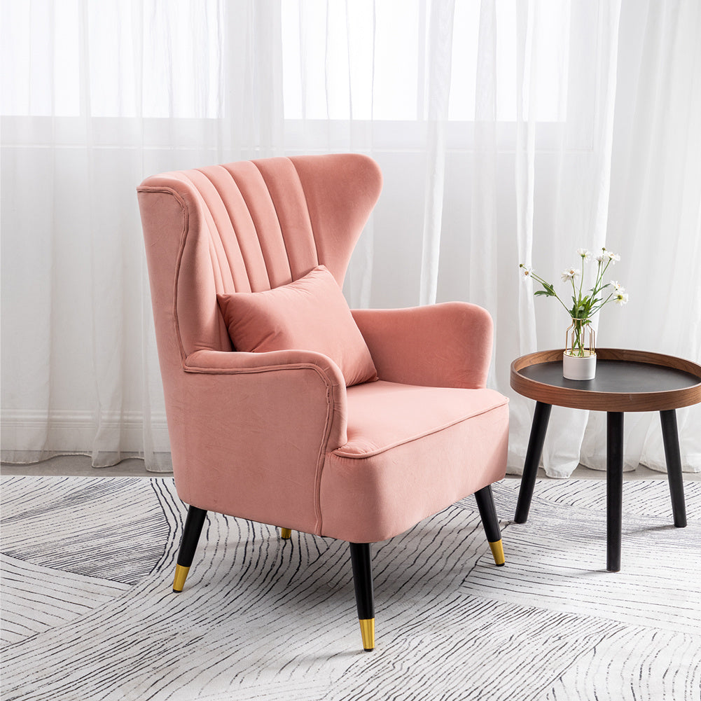 Comfy Velvet Upholstered Armchair