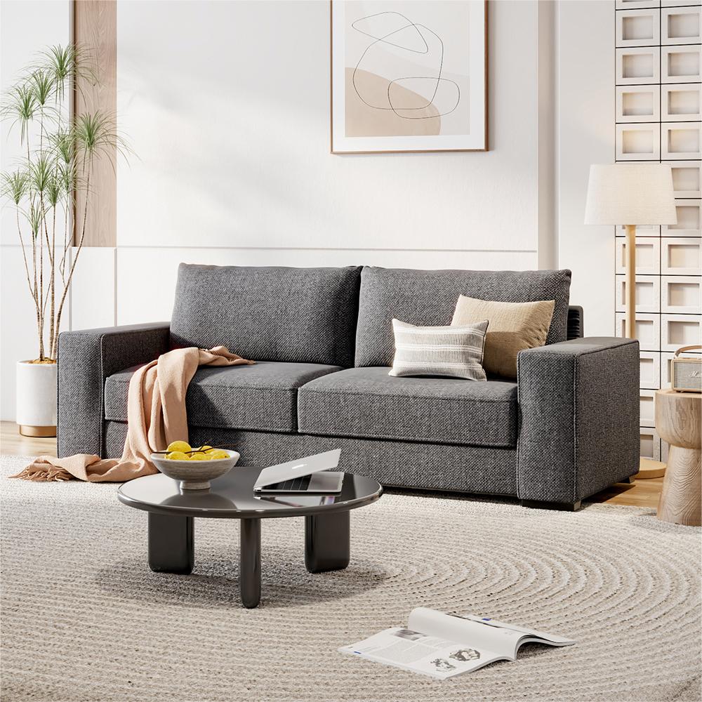 Deep Seat Upholstered Corduroy Couch for Living Room