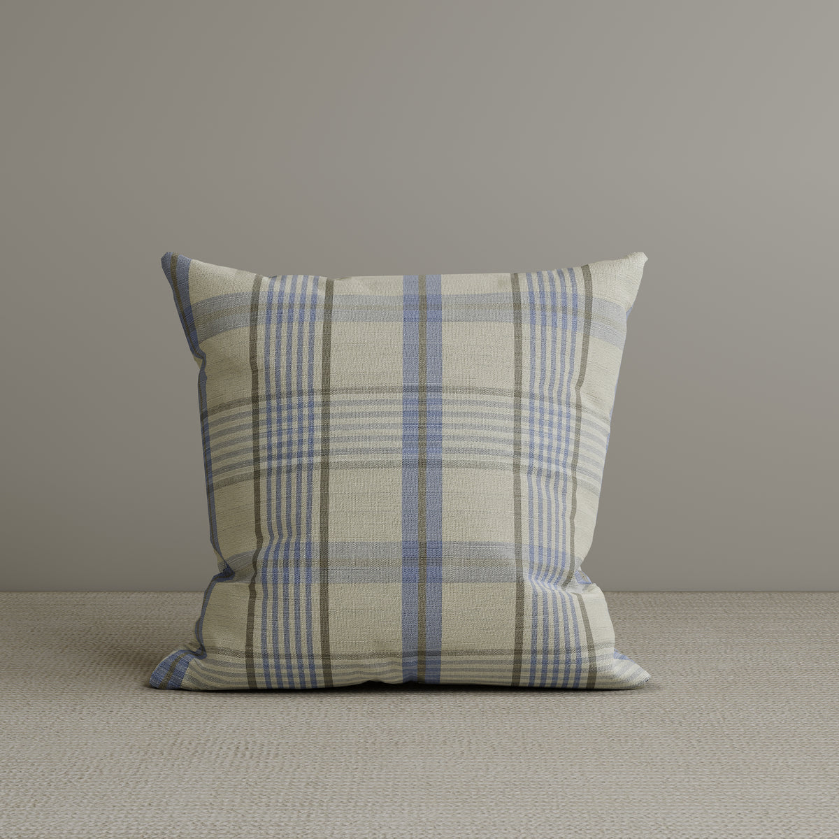 Square Exclusive Design Cushion Misty Plaid Cotton Linen 45*45CM